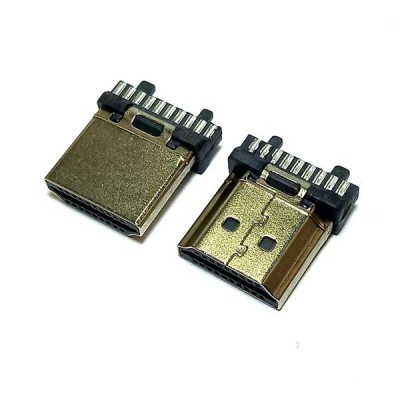 Разъем HDMI7009 штекер на кабель без пластмассового корпуса