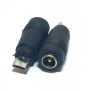 Переходник гнездо 5,5/2,1мм на штекер USB micro прямой