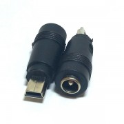 Переходник гнездо 5,5/2,1мм на штекер USB mini прямой