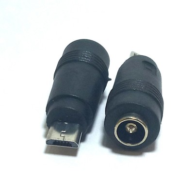 Переходник гнездо 5,5/2,5мм на штекер USB micro прямой