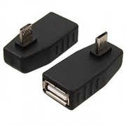 Переходник USB 2.0 A гнездо - микро USB штекер 5Pin угловой