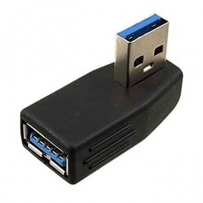 Переходник USB 3.0 AM/AF (usb-a штекер/ usb-a гнездо) угловой