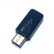Штекер micro USB 5pin в корпусе черный