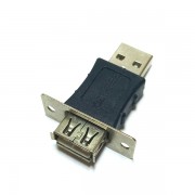 Переходник USB A(F)-A(M) (usb-a гнездо/ usb-a штекер) на панель
