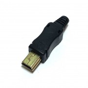 Штекер mini USB 5pin в корпусе c хвостиком