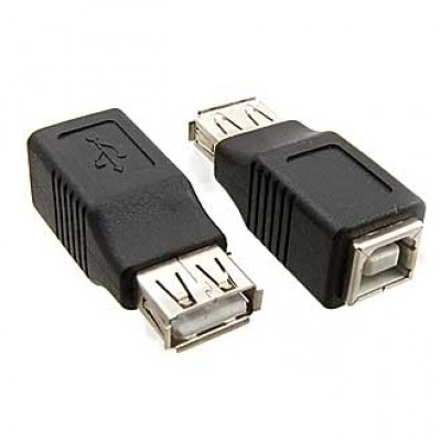Переходник USB A(F)-B(F) (usb-a гнездо/ usb-b гнездо)