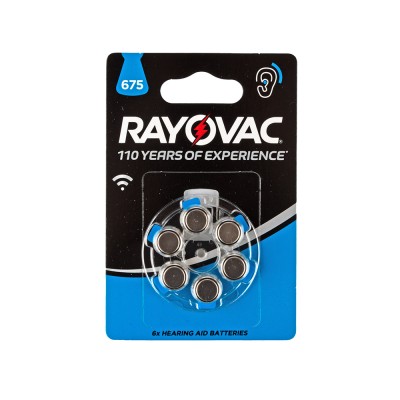 Элемент питания RAYOVAC 1,45V PR675 (PR44) HEP/6DC (цена за 1шт)