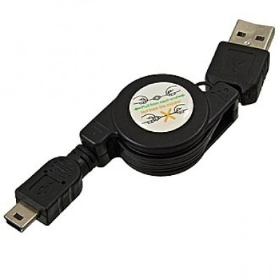 Кабель Mini USB - USB самоскручивающийся