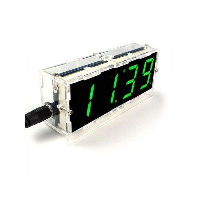 Набор для сборки часов СИНИЙ с будильником и термометром + корпус