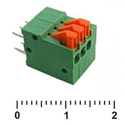 Клеммник нажимной XY123V-3 (2,54 mm)