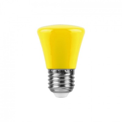Лампа светодиодная E27 колокольчик желтый 220V 1W