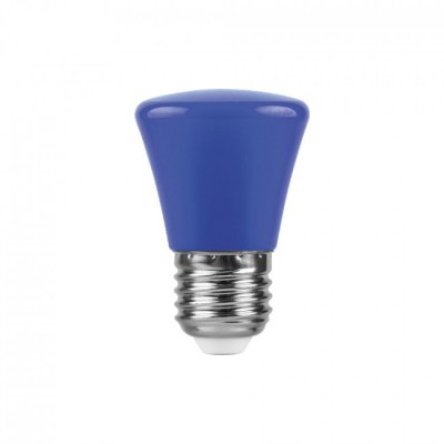 Лампа светодиодная E27 колокольчик синий 220V 1W