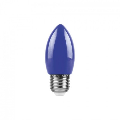 Лампа светодиодная E27 свеча синий 220V 1W