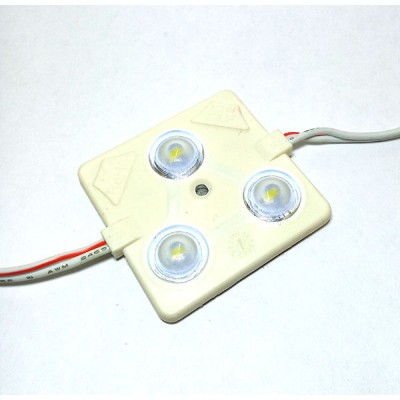 Светодиодный модуль 5050 3LED 12V 1.2W IP65 белый холодный