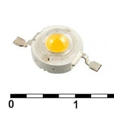 Светодиод 3W белый теплый 3.6V 160-180LM 3000-3500K