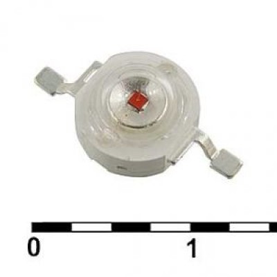 Светодиод 1W красный 2.2V 300mA 35-50LM 620-625nm