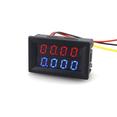 Прибор цифровой: 0-100V 0-10A Blue/Red с шунтом 4 разряда